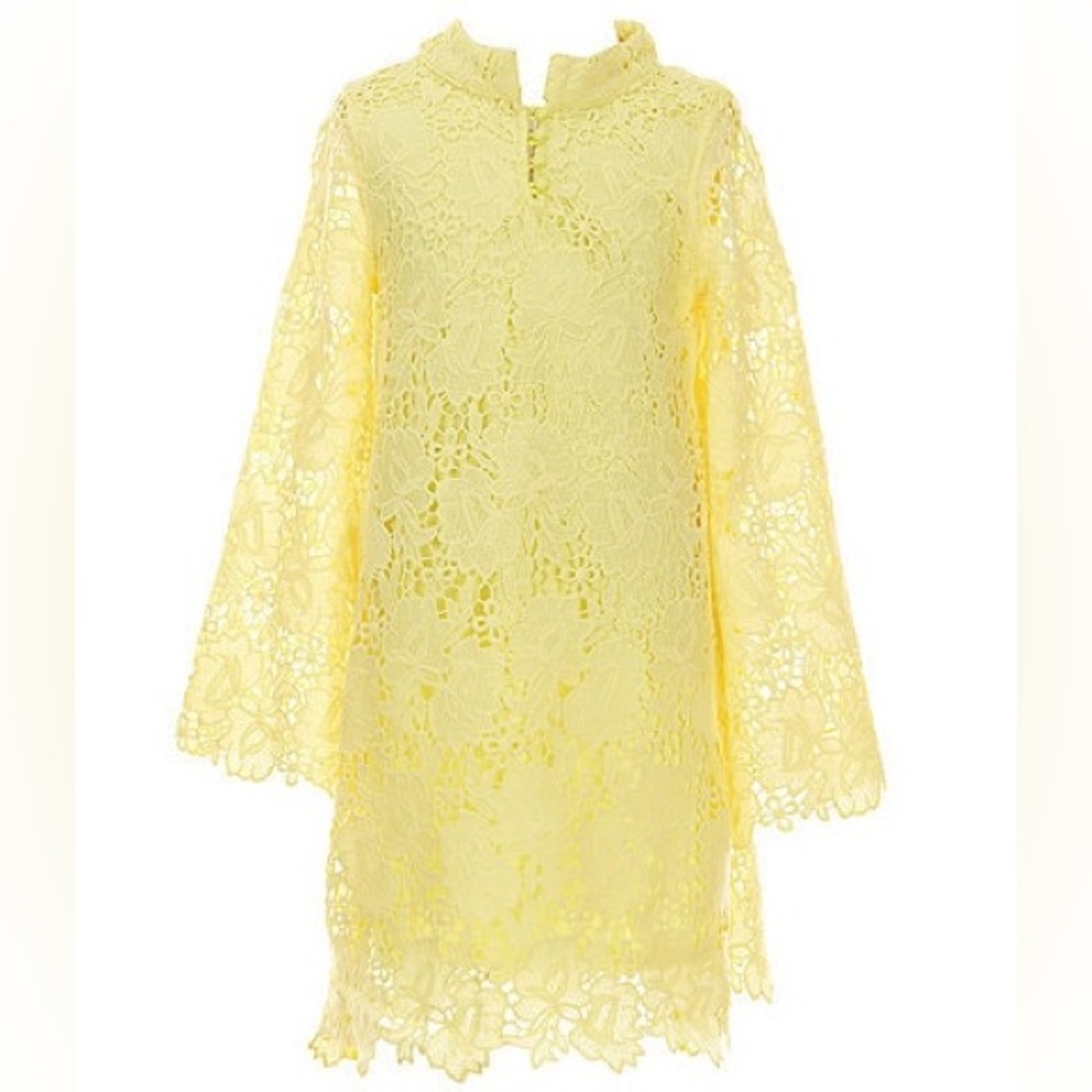 NWT GB Social Big Girls Family Matching Three Quarter Sleeve Eyelet Caftan Dress - Picture 2 of 8